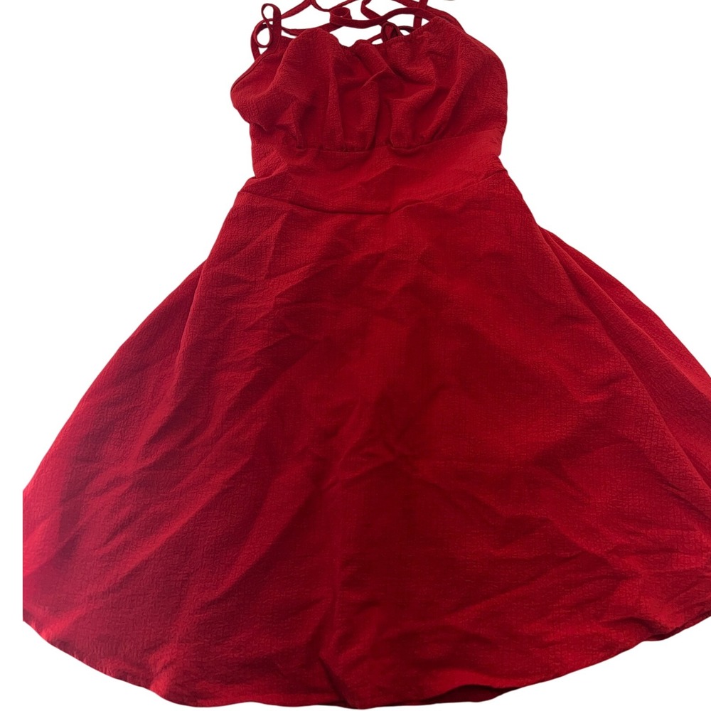 Shein Red Dress Sleeveless Fit and Flare Mini Dress‎ Size S